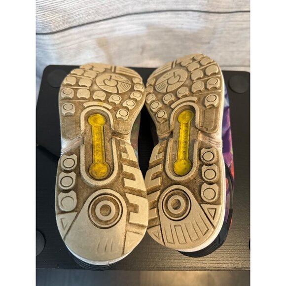 Adidas ZX Flux Torsion Sneakers Colorful Tie-Dye Size 7.5 - Picture 4 of 5